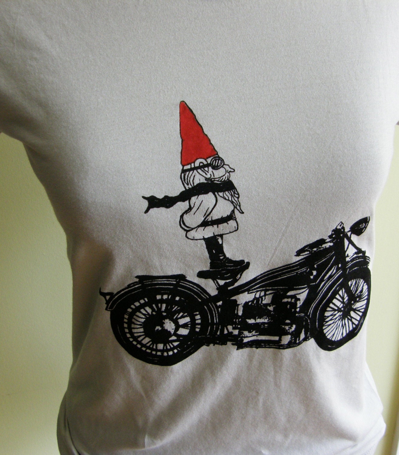 Biker Gnome Women's Short Sleeve Graphic Cotton by VIVASWEETLOVE