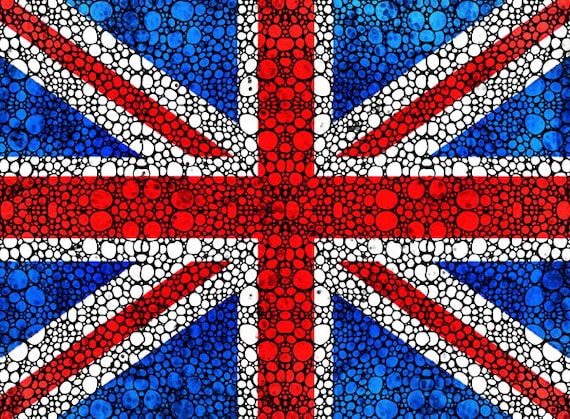 Items similar to British Flag Print from Painting Britain uk united ...