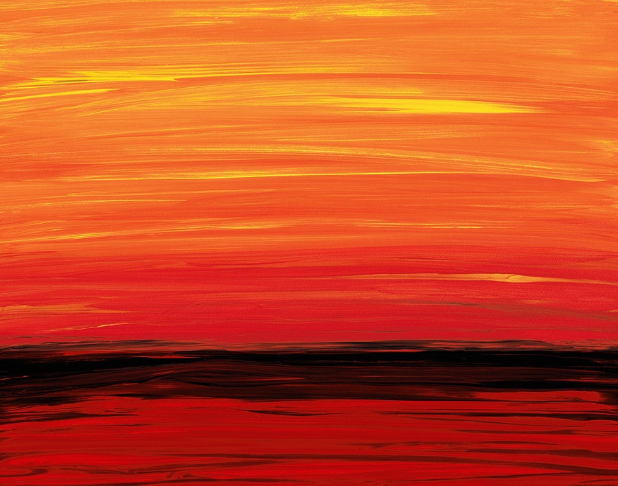 Orange Abstract Painting 24x36 Red Art By BuyArtSharonCummings   Il Fullxfull.403821150 67f2 