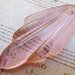 Large Deco Vintage pendant glass angelskin pink peach Beautiful Unique Czech 1940s bead (1)