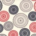 NEW Sweetwater Mama Said Sew, Geometric Hoops Dots Cream Multi Fabric - By the Yard