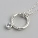 ON SALE - 50% OFF - Silver Twig Pendant - Circle Twig - White Topaz - Organic Jewelry - Bridesmaid Gift - Natural Wedding - Ready to Ship