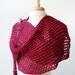 RESERVED - SAMPLE SALE Women Fashion Accessories - Knit Wrap - Linen Blend Knit Shawl Scarf - Raspberry Red