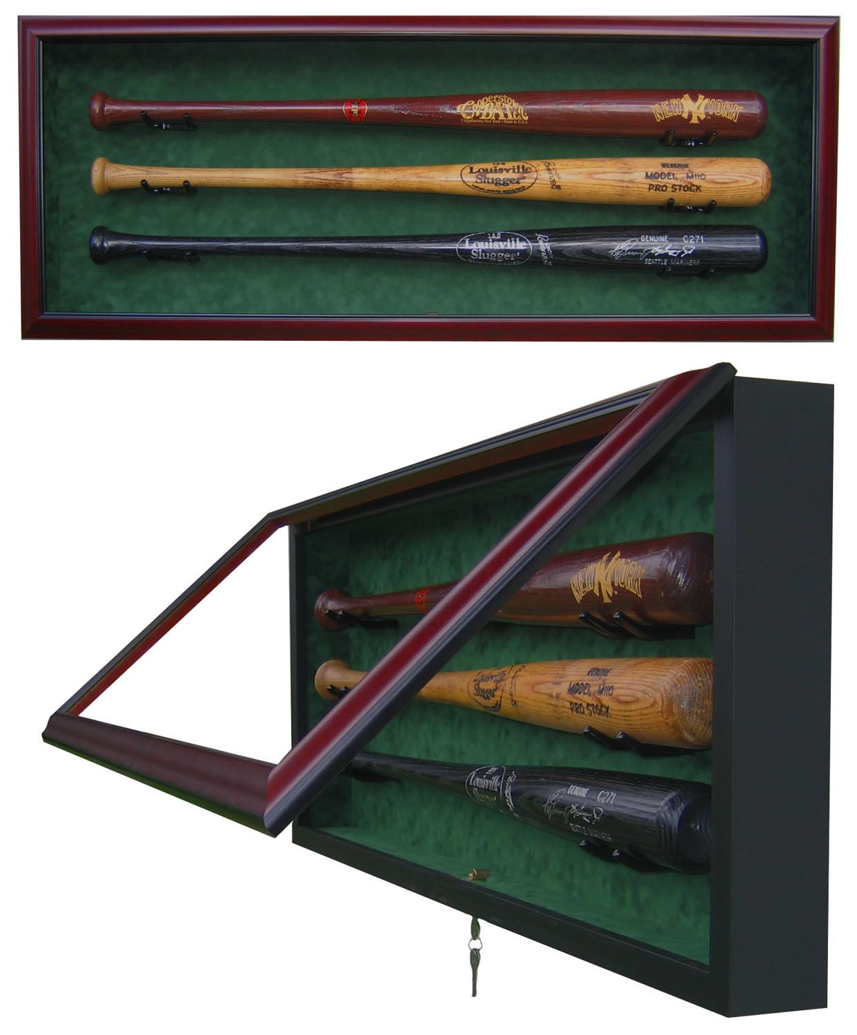 3 Baseball Bat Display Case