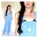 vintage 90s denim DAISY chain overalls xs s