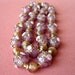 Confection - vintage Italian wedding cake necklace and clip-on earrings demi parure - Venetian glass, aventurine beads