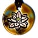 Lotus Flower Ceramic Necklace in Spotted Brown