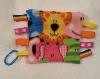 Items similar to Teddy sensory toy, taggy, comforter - SALE on Etsy