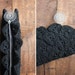 1940s vintage XL black cordé clutch