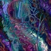 Fabric Designer Hand Created UNIQUE Fabric TREE Blue Panel Abstract Fiber Art