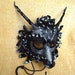 Great Pewter Dragon Mask... original hand made leather dragon mask