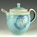 Pottery teapot in turquoise glaze 4 cups loose leaf