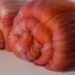 Fiber spinning batts 3.2ozs merino silk sparkles silk noils Peachy keen