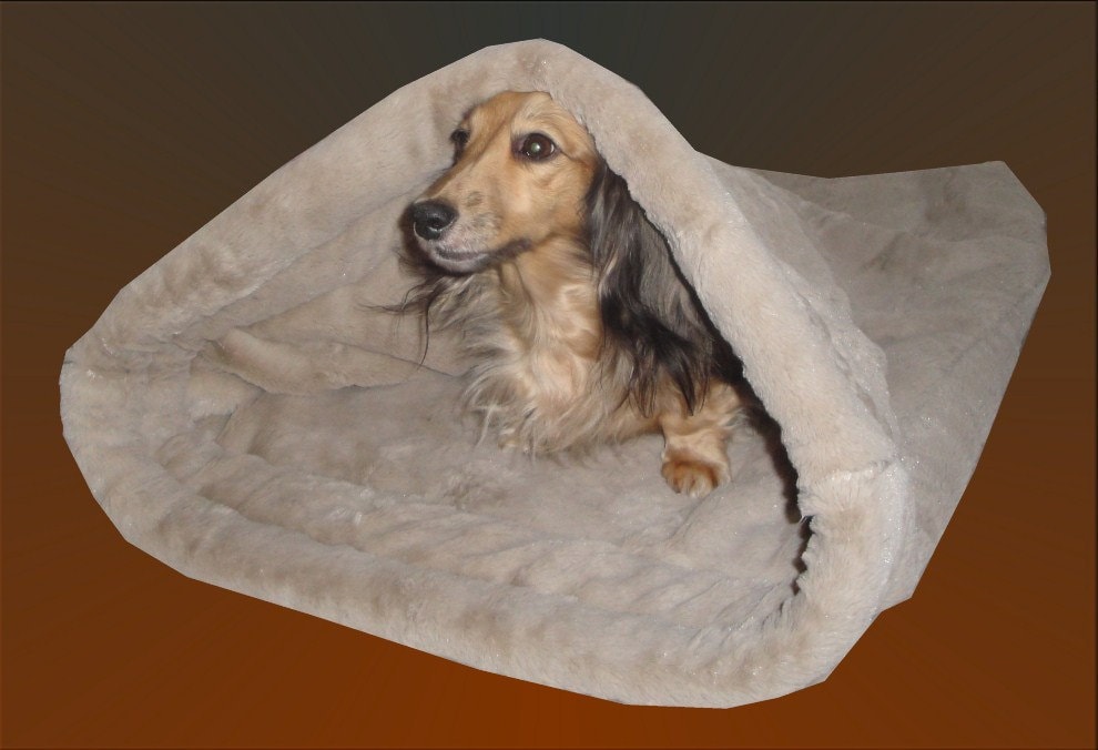 Luxurious Faux Fur Dog Bed 18 x 22 Snuggle Sack by rendachs