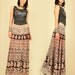 ViNtAgE 70's India Cotton Bias Cut MAXI Floral Wrap Skirt Dress S