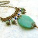 Bold Gypsy Bohemian necklace Blue green copper Boho Bohemian jewelry