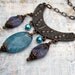 Urban Gypsy Bohemian Necklace Dark Orchid Bohemian jewelry Purple Blue