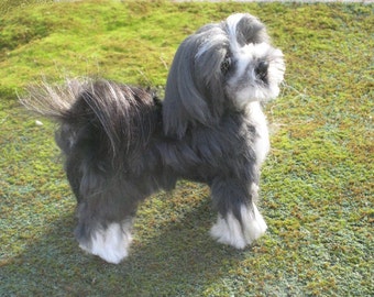 Custom Pet Portrait / Needle Felted Dog / Handmade Animal Sculpture / Lifelike Memorial / Poseable