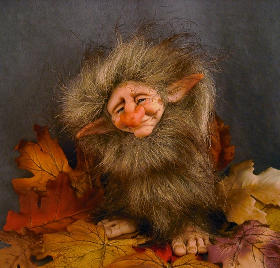 OOaK Polymer Clay Troll Art Doll Fairy Sculpture Oddfae
