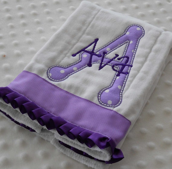 Items similar to BuRP CLoTH with appliqued initial AND personalized