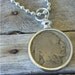Vintage Old Home Coin Pendant Or Keyring- Buffalo Nickel Wild West