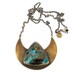 Malachite with chrysocolla crescent necklace