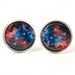 Space Nebula Cufflinks,Blue Pink Galaxy Cufflinks,Space Jewelry,Galaxy NASA Cufflinks,Astronomy Gifts,Geeky Nerdy,Astronomy Jewelry (C025)