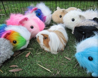 Guinea Pig - adult size cartoon cavy PATTERN - make Peruvian or Sheltie or Abyssinian or Sheba