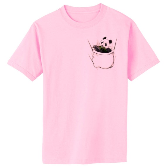 Panda In Pocket Art T-Shirt Youth and Adult Sizes