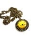 Antique gold necklace - Leo. Sunny necklace. Wearable art. Cute.