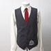 Size 46 Pinstripe Vest Upcycled with Celtic Knot