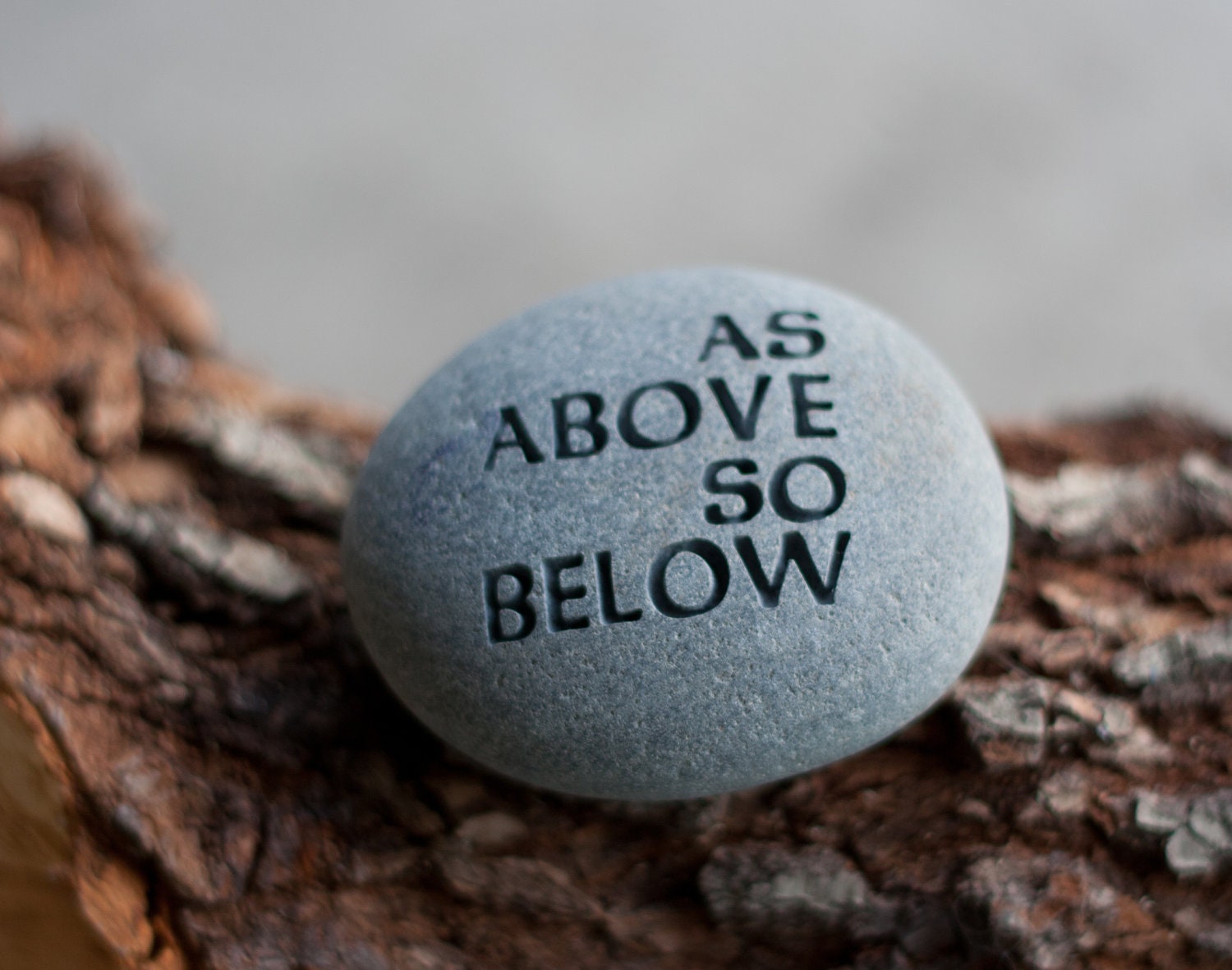 Inspirational quote As above so below engraved beach