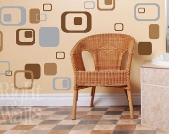 Wall Decals, Rectangle Wall Stickers, Wall Art, Vinyl Wall Decals, Wall Stickers, Rectangle Decals