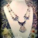 Pull My Strings Victorian Corset Puppet Necklace Marionette Burlesque gold cream crystal filigree steampunk retro vintage shabby chic