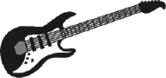 Items similar to Electric Guitar - a Counted Cross Stitch Pattern on Etsy