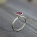 Size 8 Ready To Ship, Bubble Gum Pink Tourmaline and 14k Yellow Gold Ring, Open Bezel Solitaire Design