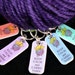 Keep Calm and Carry Yarn set of 5 KNITTING stitch markers - larger needles