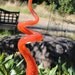 Transparent Reddish Orange Glass Tigger Tail Garden Art Sculpture Outdoor Decoration Garden Finial