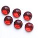Vintage West German Ruby Red Glass Cabochons 11mm (6) cab2005A
