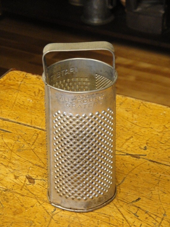 Round Grater Tin Vintage Marked All Round Grater Patented