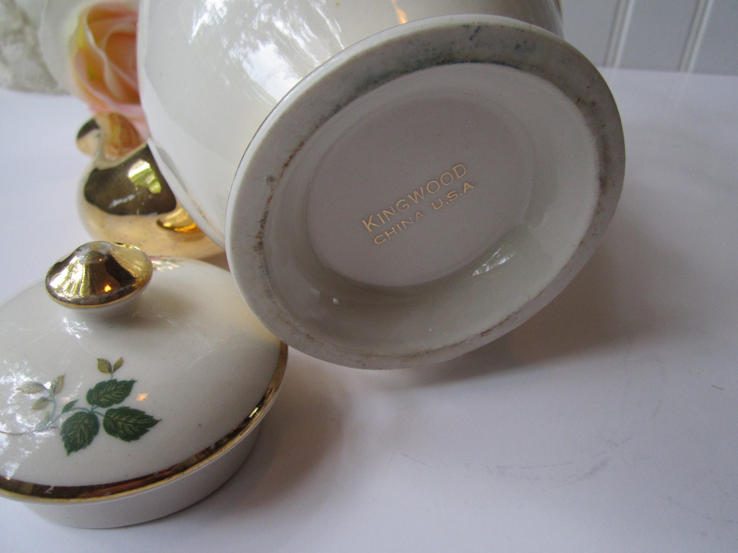 Vintage Kingwood China Pink Rose Teapot