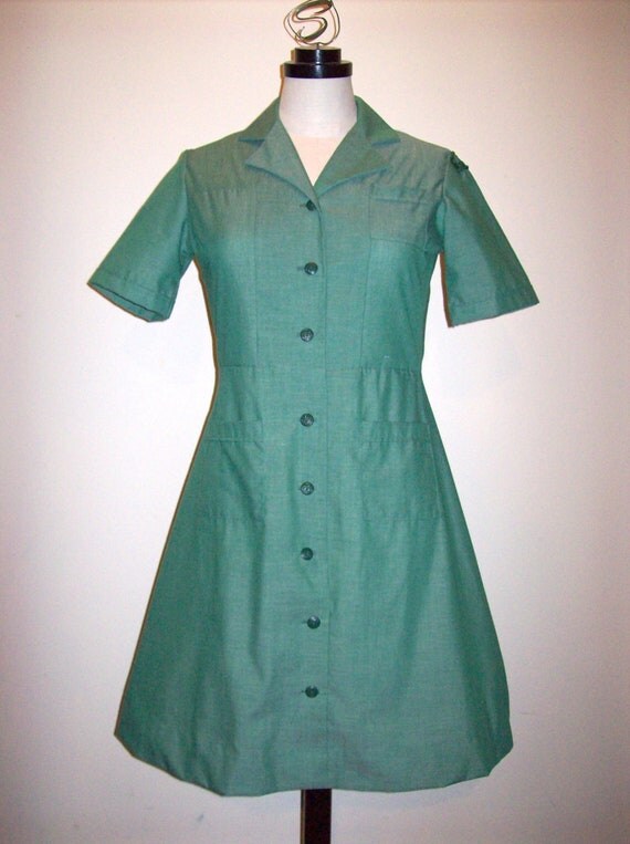 Vintage Girl Scout uniform dress small