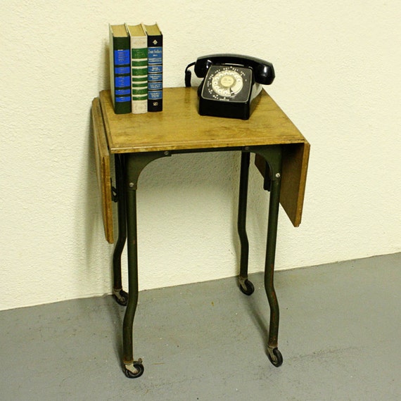 Vintage table stand typewriter table typewriter stand
