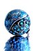 Blue Christmas Metallic Blue: Hand painted Christmas Ornament Blue and silver