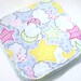Baby Cloth Wipes 8 by 8 inch Serged Cloth Wipes/Washcloths - Night Sky - Flannel/Baby Terry- set of 5