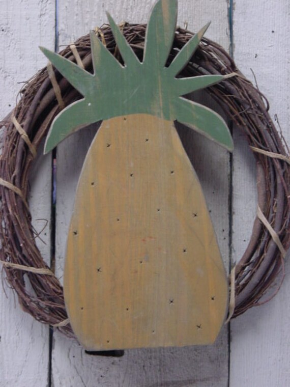 apple id code confirmation SALE style folk / Pineapple PRICE HALF / Primitive Wreath art