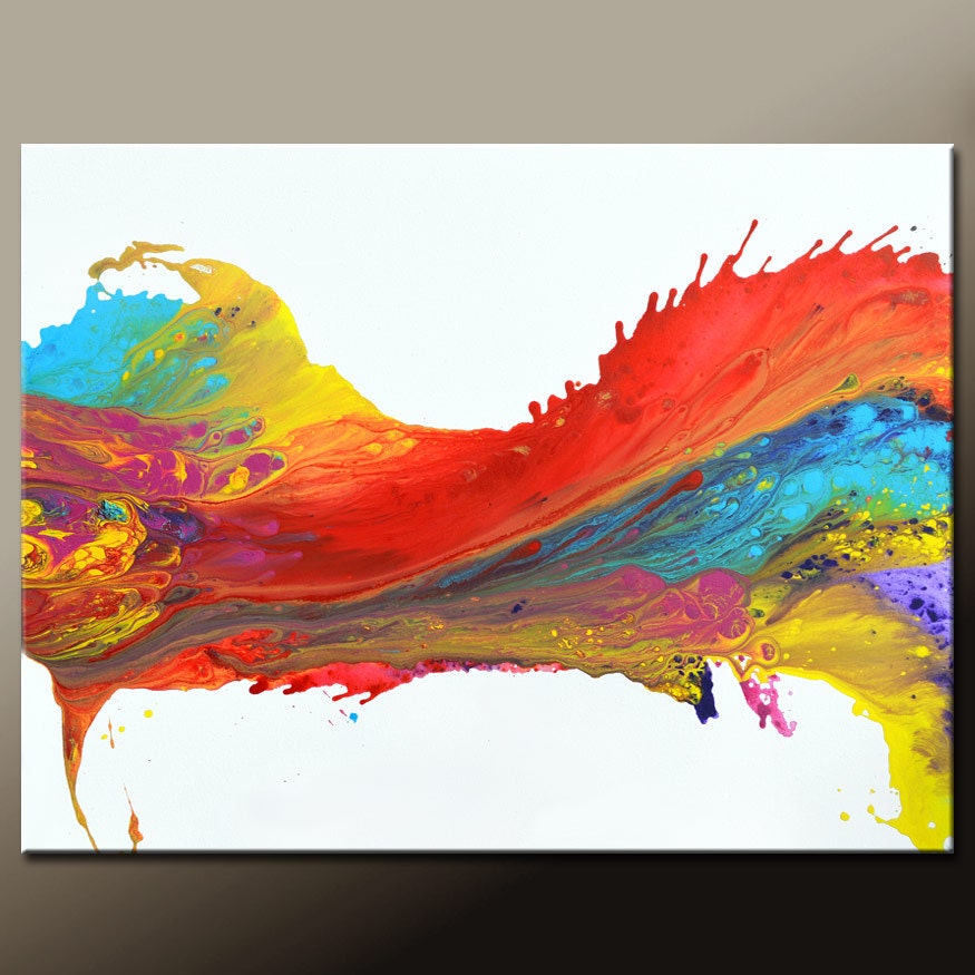 Abstract Canvas Art Painting Huge 40x30 Contemporary Original