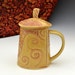 Lidded Teacup Mug in Honey Gold Glaze
