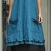 Teal Eyelet Short Pinafore M