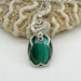 Malachite Necklace - Malachite Pendant - Christmas Necklace - Sterling Silver